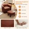 Modern Swivel Chair with Curved Backrest Ottoman and Removable Machine-Washable Cushion